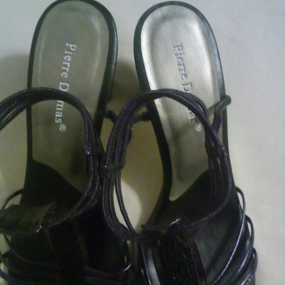 SOLD!!! Pierre Dumas Purple/ Black Slingback shoes - Picture 3 of 6